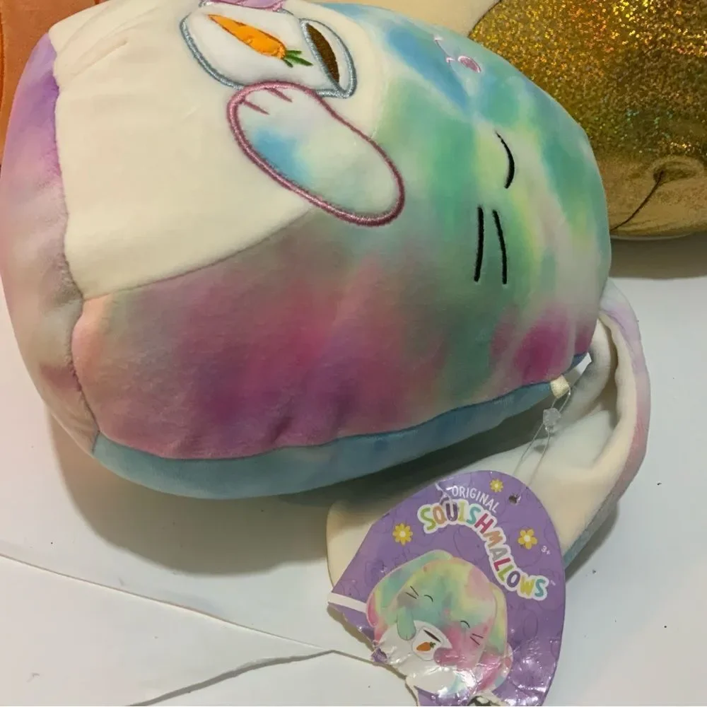 Lot 3 Squishmallows 12 Inch The Rainbow PRIDE 8” Margie 8”  Candy the Tie-Dye